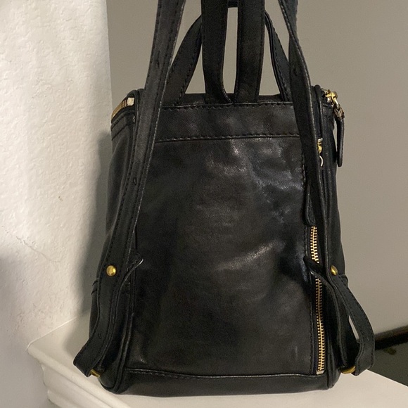 Frye Campus Backpack Black Leather Purse - Picture 5 of 7